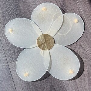 Claire's Gold and Cream Flower Costume Fairy Wings